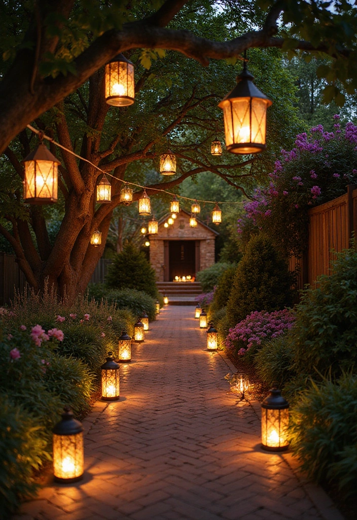 10 Backyard Summer Camp Garden Party Ideas That Will Ignite Your Inner Child! - 4. Enchanted Lantern Path