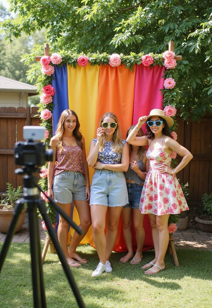 10 Backyard Summer Camp Garden Party Ideas That Will Ignite Your Inner Child! - 7. Themed Photo Booth