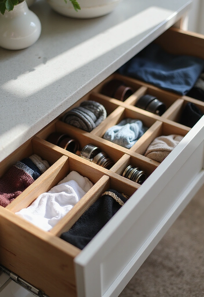 15 Bedroom Storage Hacks You Wish You Knew Sooner (Number 8 is a Game Changer!) - 11. Use Drawer Dividers
