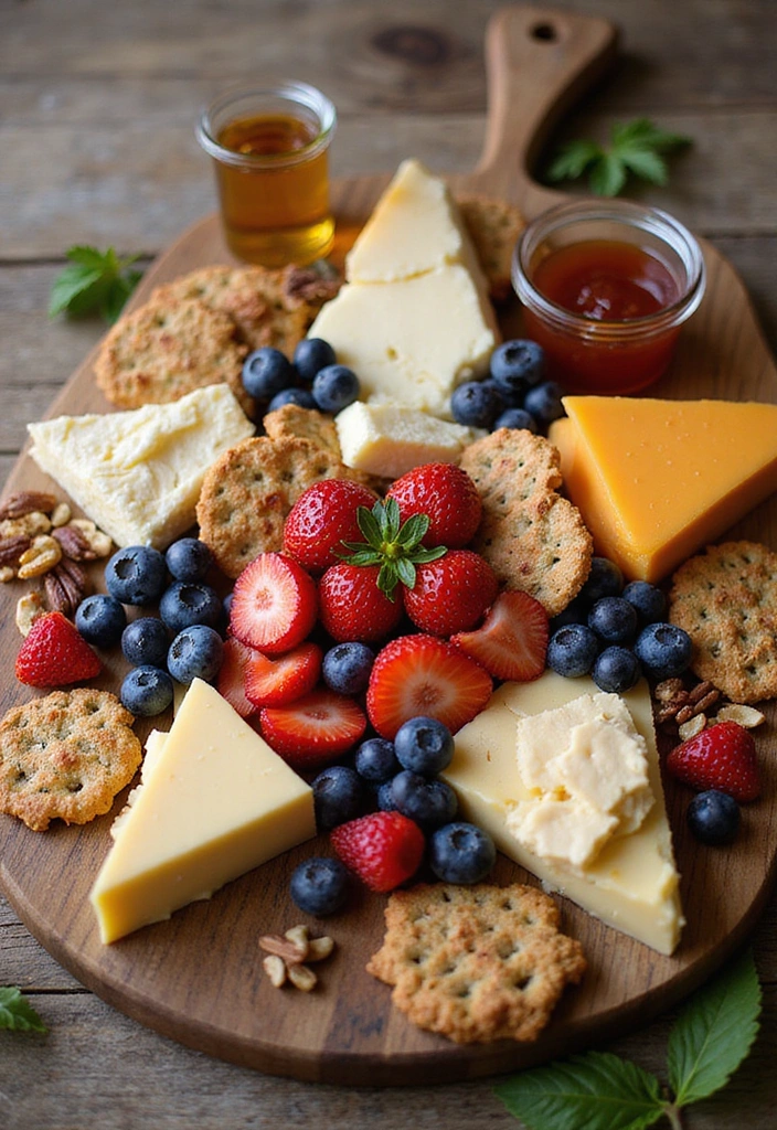 15 Fourth of July Picnic Ideas That'll Make Your Celebration Unforgettable! - 1. Star-Spangled Cheese Board
