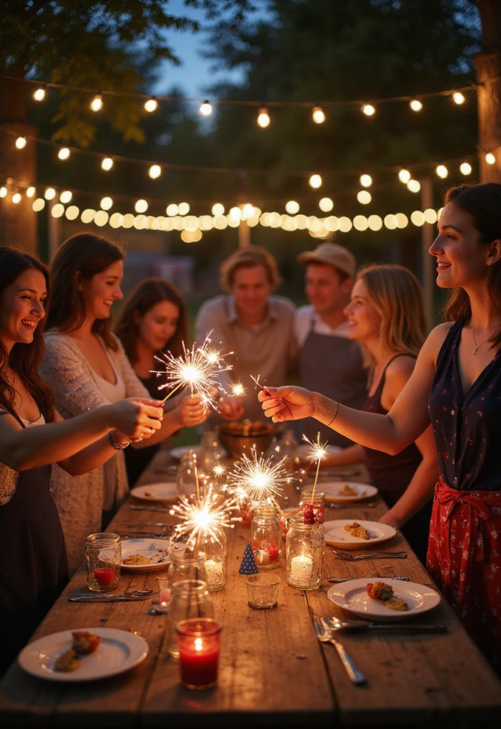 15 Fourth of July Picnic Ideas That'll Make Your Celebration Unforgettable! - 9. DIY Sparkler Station