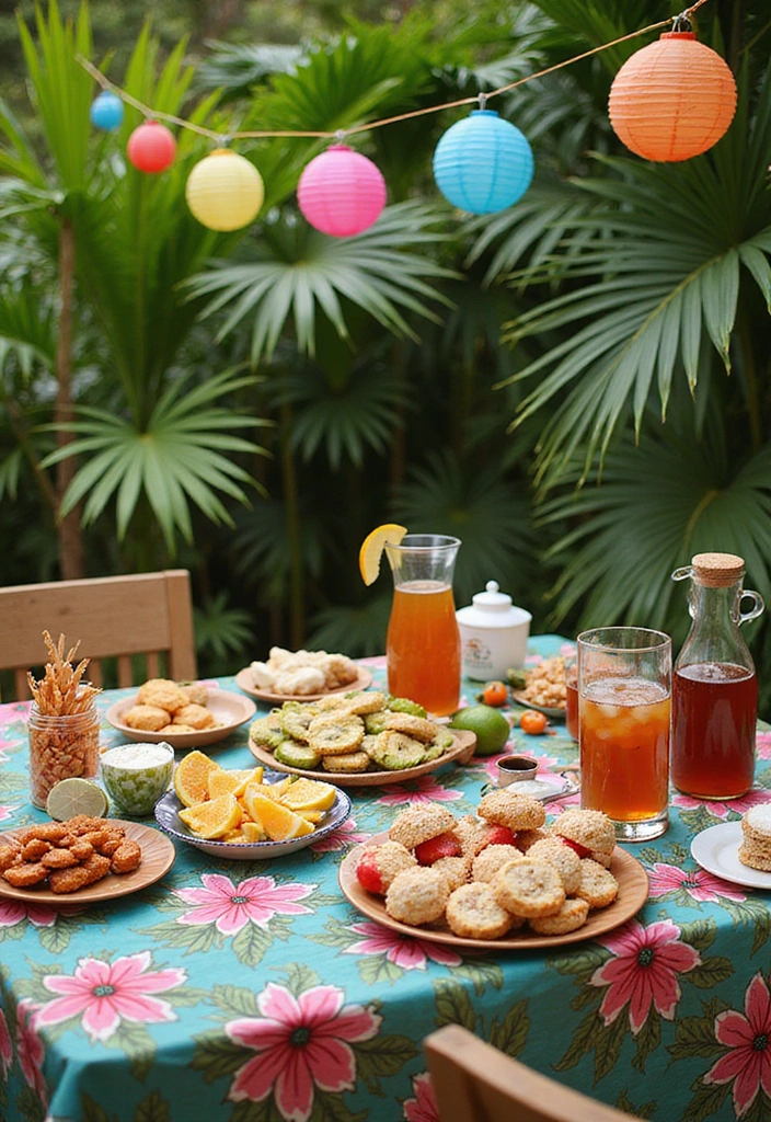 15 Magical Themes for Your Garden Tea Party That Will Leave Guests in Awe! - 10. Tropical Paradise