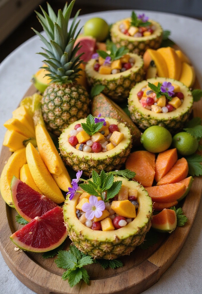 15 Stunning Tropical Decor Ideas for Your Unforgettable Luau Party! - 5. Refreshing Fruit Displays
