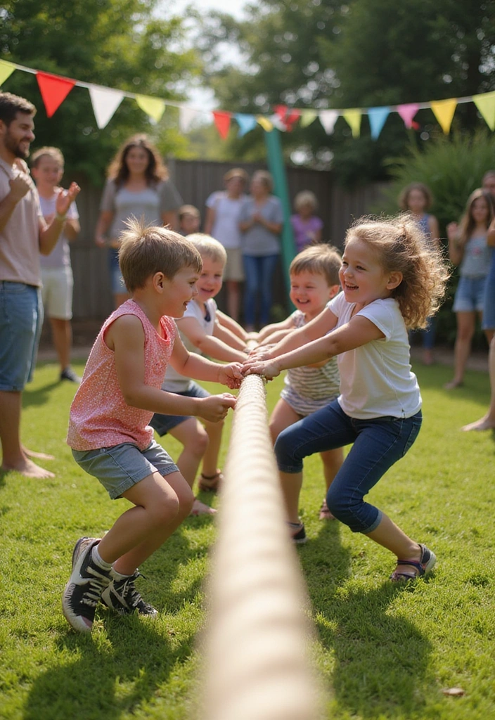 16 Must-Try Summer Party Games for Kids That Will Make Your Event Unforgettable! - 9. Tug of War