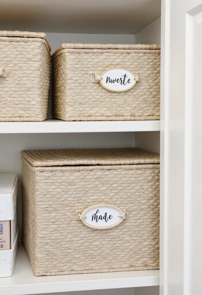 21 Space-Saving Hacks for Small Closets (Say Goodbye to Clutter!) - 16. Use a Lidded Basket for Seasonal Storage