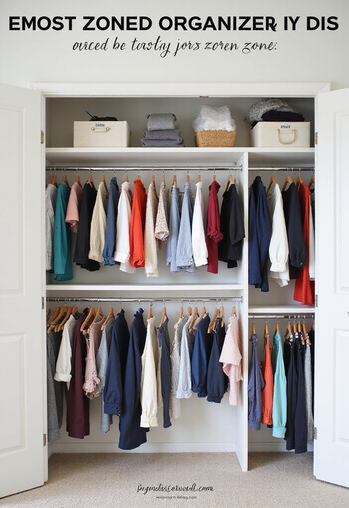 21 Space-Saving Hacks for Small Closets (Say Goodbye to Clutter!) - 17. Create Zones in Your Closet