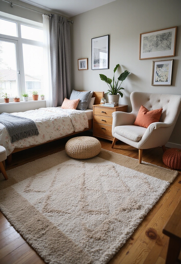 Setting Up the Perfect Dorm Room: Your Ultimate Guide to Style and Function! - 13. Stylish Rugs for Added Comfort
