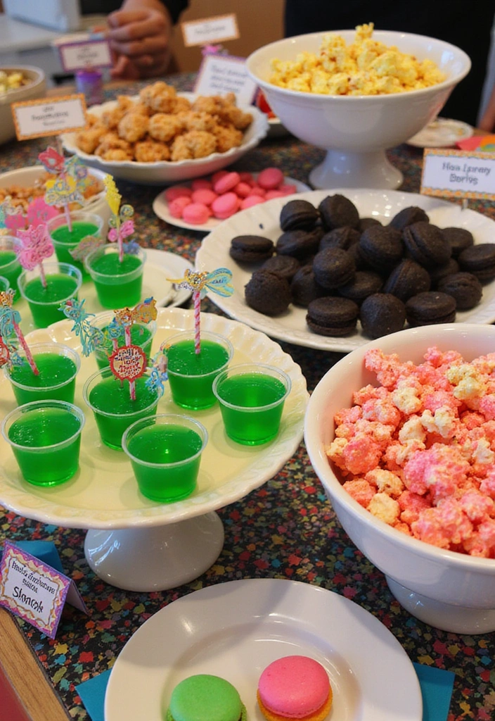 10 Billie Eilish Party Ideas That'll Make Your Friends Scream 'No Way!' - 7. Funky Snack Table