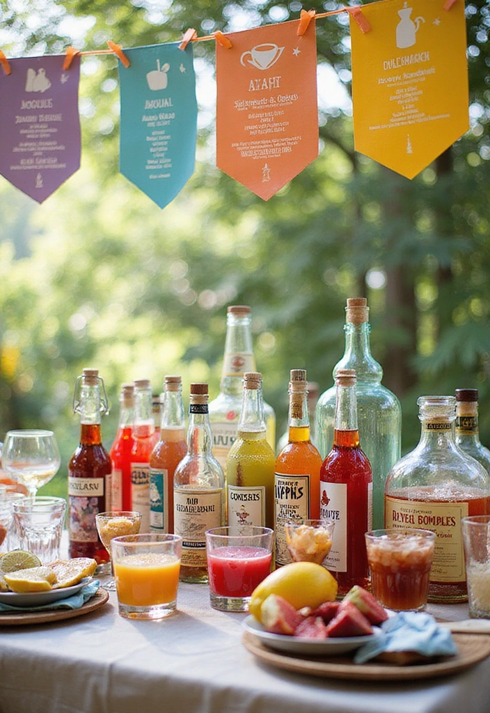 10 Irresistible Tips for Hosting the Ultimate Summer Bridal Shower (Your Friends Will Be Jealous!) - 2. Set Up a DIY Cocktail Bar