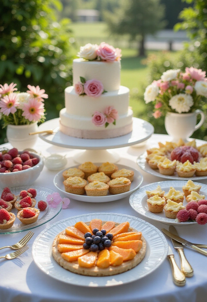 10 Irresistible Tips for Hosting the Ultimate Summer Bridal Shower (Your Friends Will Be Jealous!) - 4. Creative Dessert Table Display
