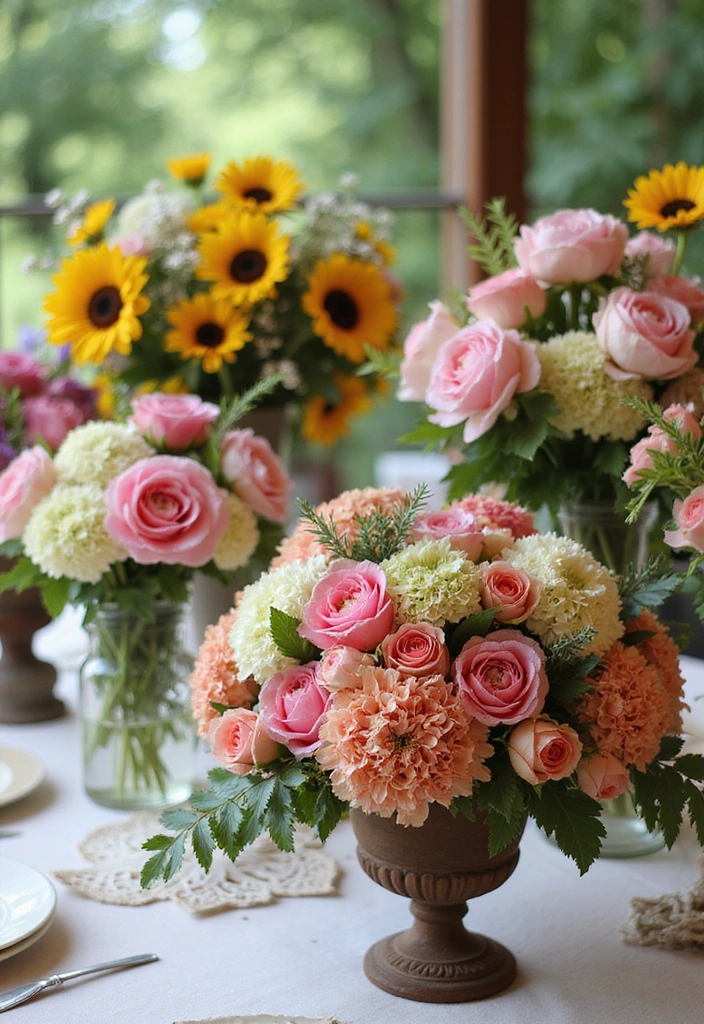 10 Irresistible Tips for Hosting the Ultimate Summer Bridal Shower (Your Friends Will Be Jealous!) - 9. Thoughtful Flower Arrangements