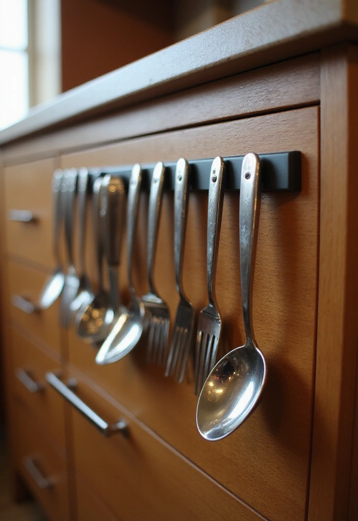 10 Kitchen Drawer Organizing Hacks That'll Make Clutter Disappear Like Magic! - 3. Magnetic Strips for Small Metal Items