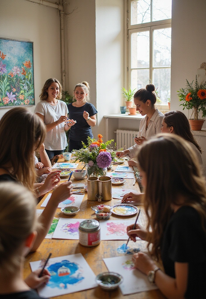 10 Secrets to Hosting the Ultimate Sip and Paint Party (Your Friends Will Never Forget!) - 6. Create Inspiring Visuals