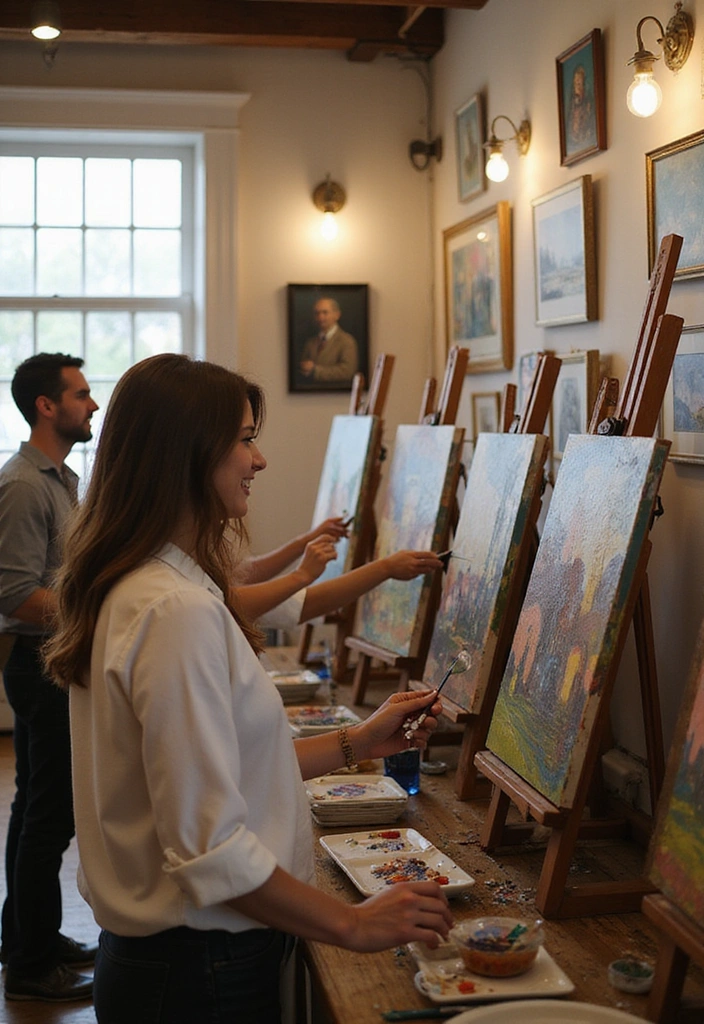 10 Secrets to Hosting the Ultimate Sip and Paint Party (Your Friends Will Never Forget!) - 8. Set Up a Mini Gallery