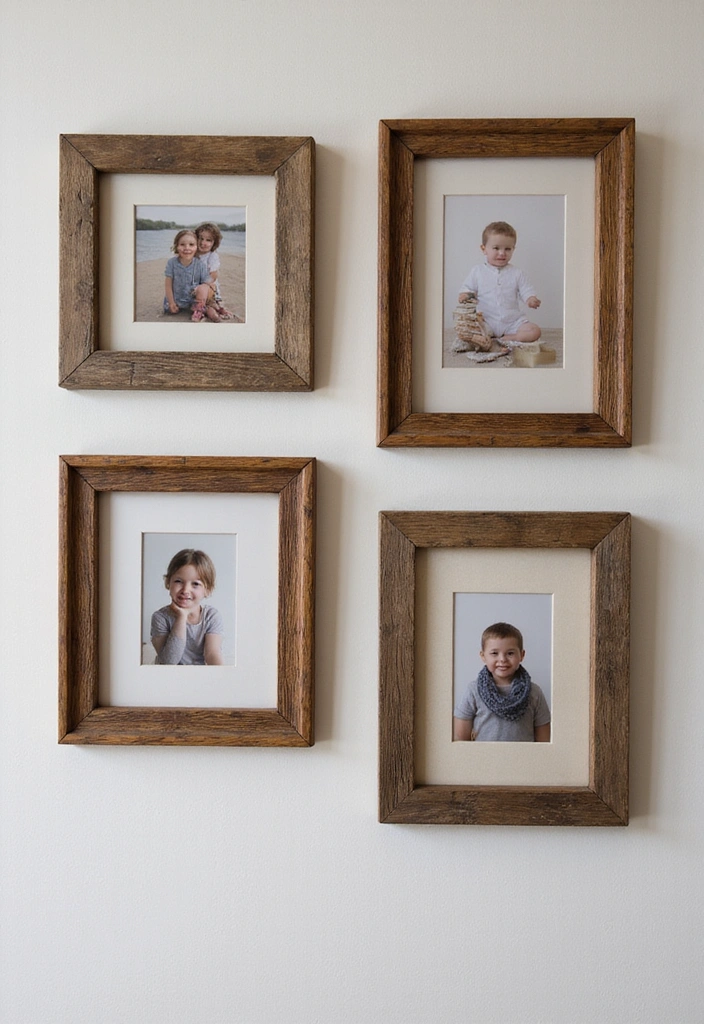 12 Modern Home Aesthetic DIY Inspirations You Can’t Miss! - 11. Rustic Picture Frames