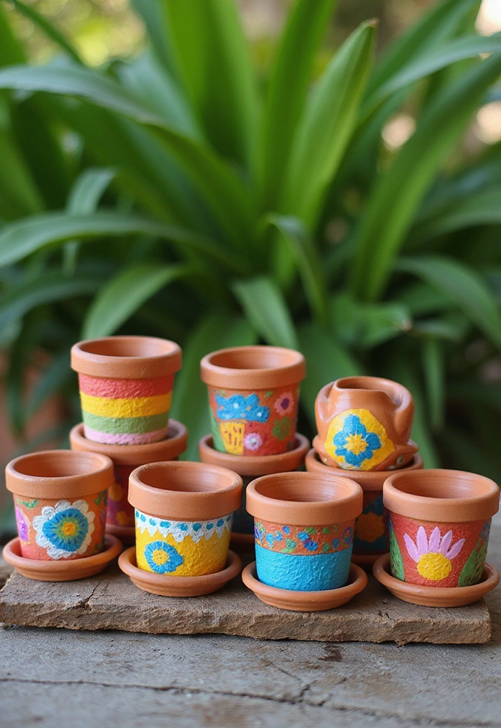 12 Modern Home Aesthetic DIY Inspirations You Can’t Miss! - 2. Painted Terracotta Pots