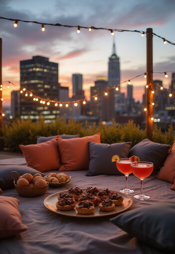 12 Romantic Picnic Date Ideas That Will Ignite Your Love Life! - 5. Sunset Rooftop Escape