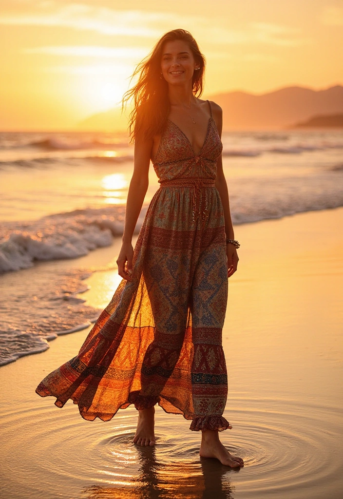 12 Summer Outfits Perfect for Date Night (You’ll Want to Copy #3!) - 4. Bohemian Maxi Dress