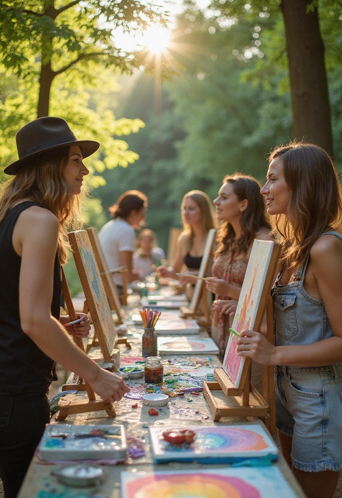 15 Fun Outdoor Activities for a Summer Bridal Shower That Your Guests Will Adore! - 13. Artistic Painting Session