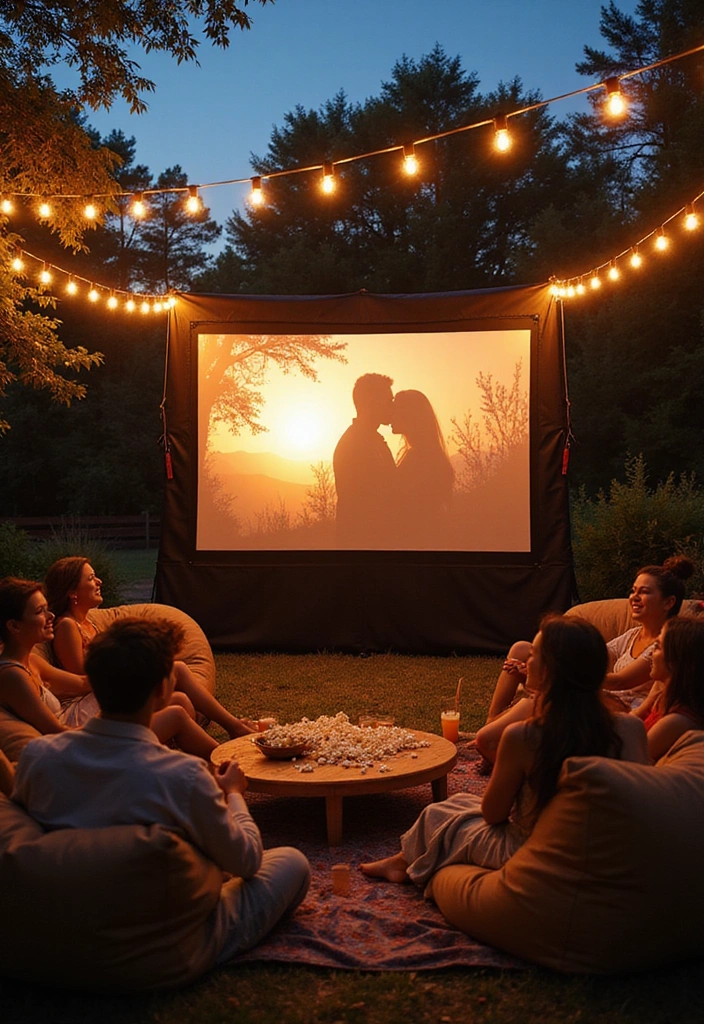 15 Fun Outdoor Activities for a Summer Bridal Shower That Your Guests Will Adore! - 8. Outdoor Movie Night