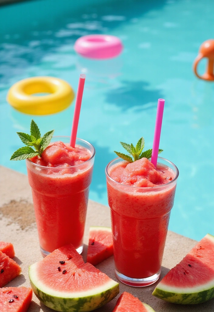 16 Pool Party Essentials You Can't Host Without (Trust Us!) - 1. Refreshing Watermelon Slushies
