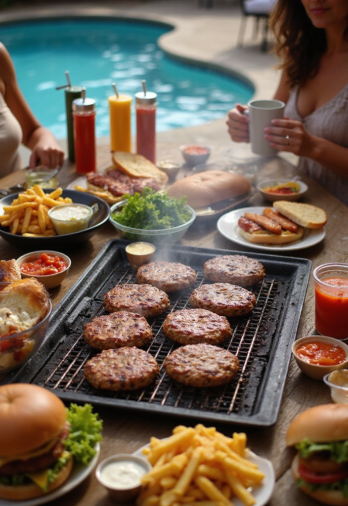 16 Pool Party Essentials You Can't Host Without (Trust Us!) - 12. BBQ Grill Station