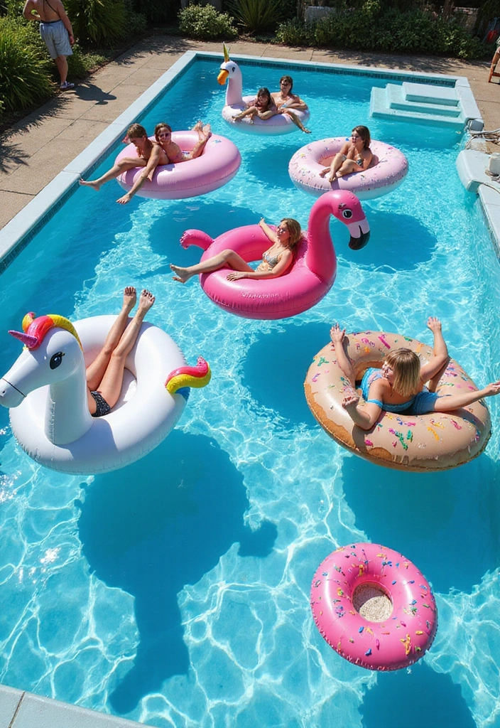 16 Pool Party Essentials You Can't Host Without (Trust Us!) - 3. Fun Pool Floats
