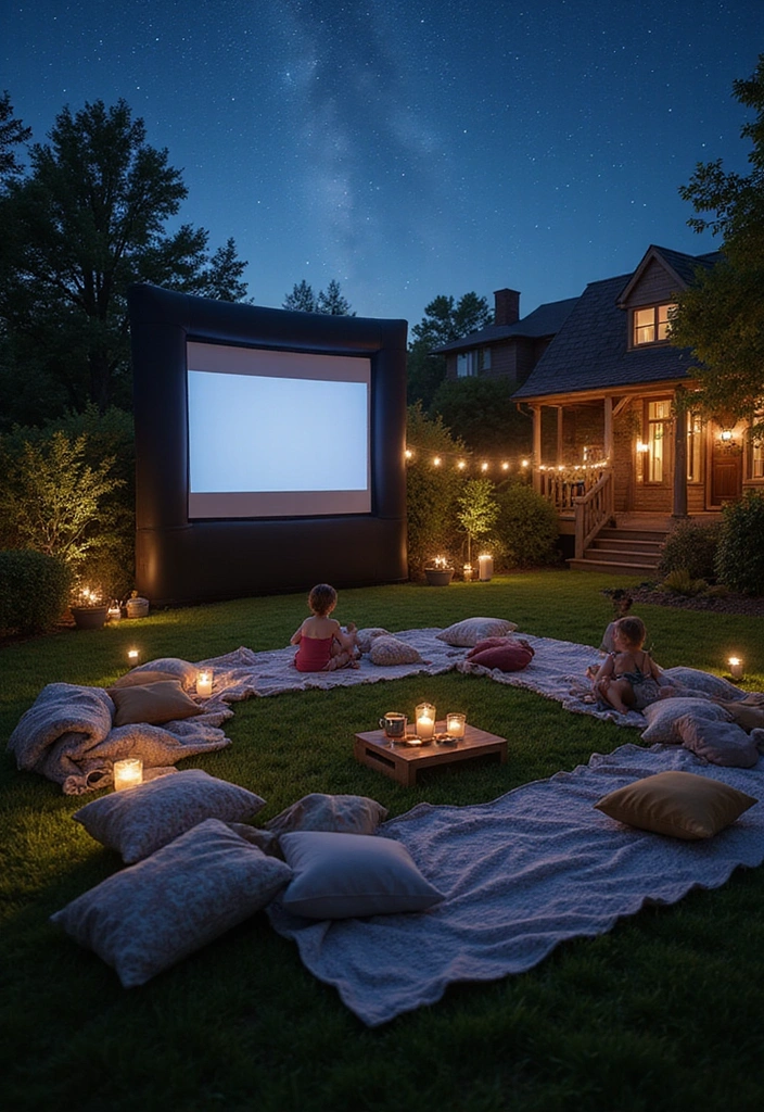 17 Outdoor Party Pieces That Will Transform Your Backyard into a Dream Space! - 10. Outdoor Movie Setup
