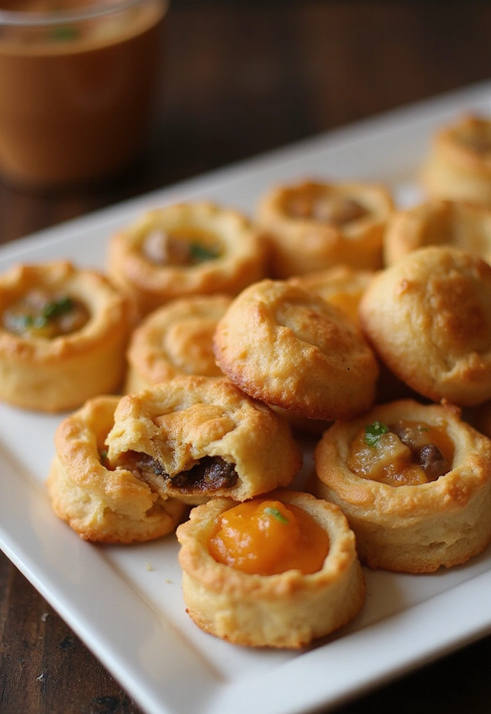 18 Delectable Summer Bridal Shower Food Ideas (Your Guests Will Be Raving About #5!) - 15. Savory Puff Pastry Bites