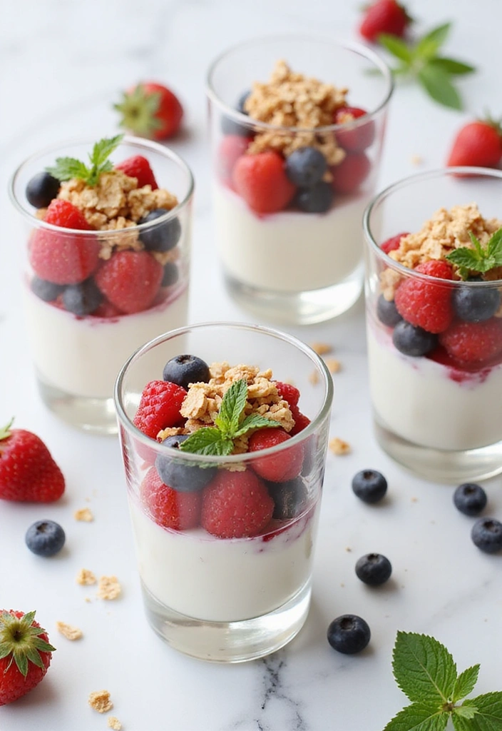 18 Delectable Summer Bridal Shower Food Ideas (Your Guests Will Be Raving About #5!) - 4. Berry Bliss Parfaits