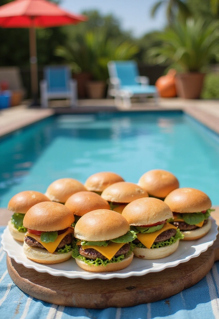 18 Irresistible Pool Party Snacks That Your Guests Will Devour! - 16. Mini Burgers