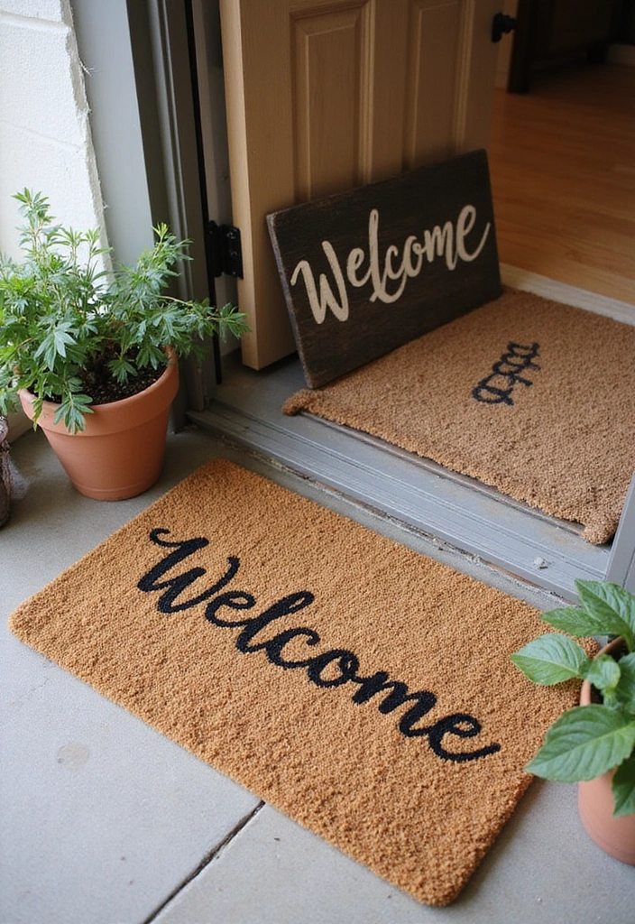 18 Simple Home Aesthetic DIY Projects for a Gorgeous Makeover! - 17. Handmade Doormat