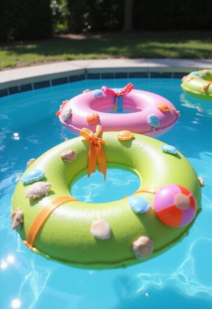 19 Budget-Friendly Pool Party Decorations That Will Impress Everyone! - 1. DIY Pool Noodle Buoys