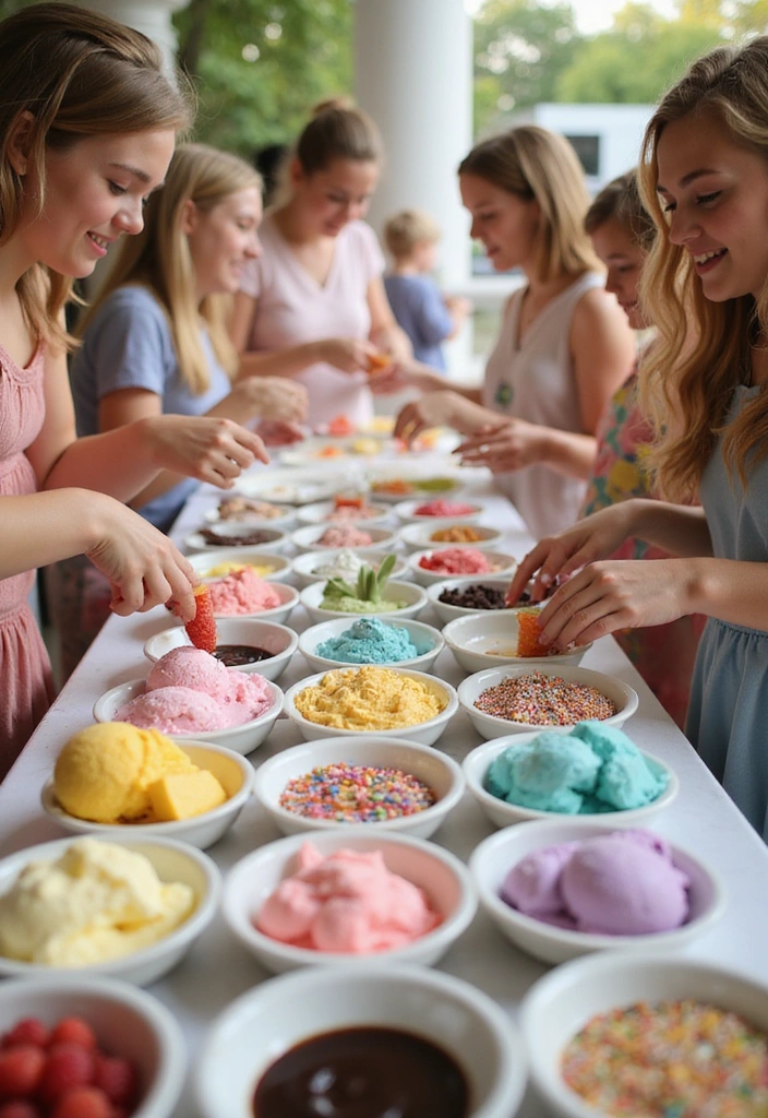 19 Budget-Friendly Pool Party Decorations That Will Impress Everyone! - 10. DIY Ice Cream Bar
