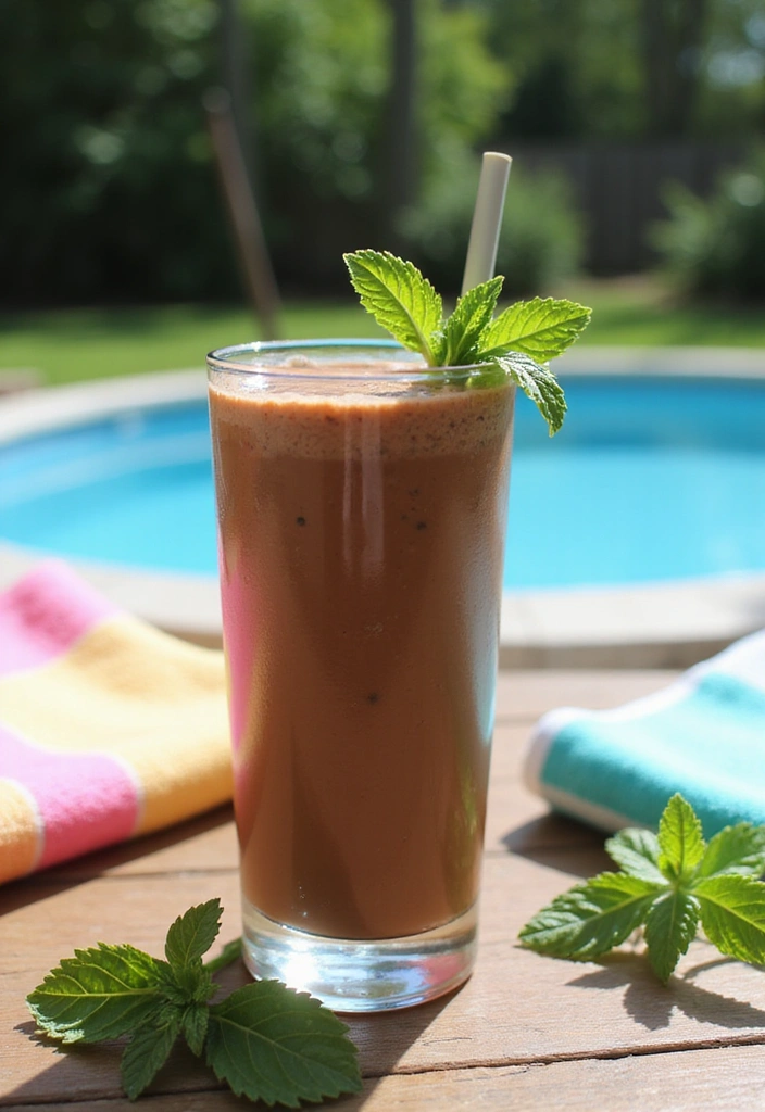 20 Refreshing Poolside Drinks That Will Keep You Cool This Summer! - 18. Chocolate Mint Smoothie