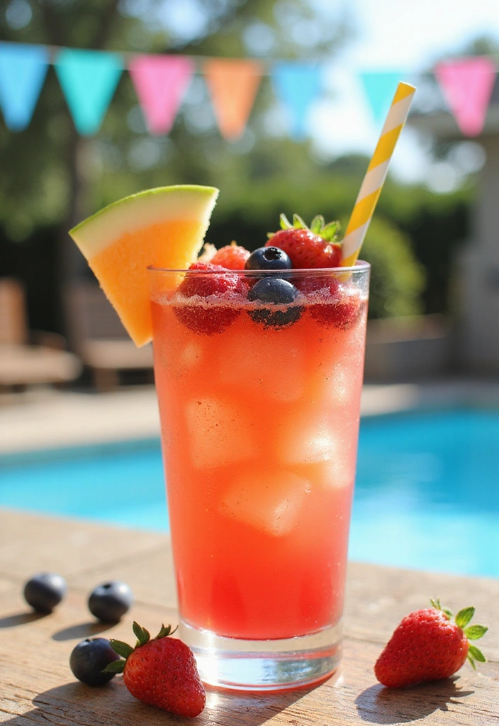 20 Refreshing Poolside Drinks That Will Keep You Cool This Summer! - 19. Melon Berry Spritzer