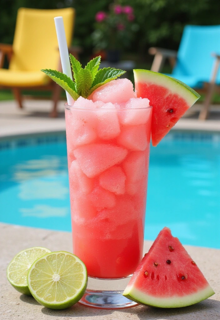 20 Refreshing Poolside Drinks That Will Keep You Cool This Summer! - 2. Watermelon Slushie