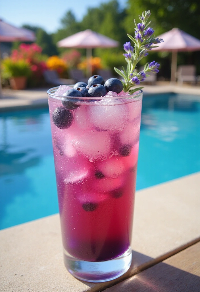 20 Refreshing Poolside Drinks That Will Keep You Cool This Summer! - 5. Blueberry Lavender Cooler