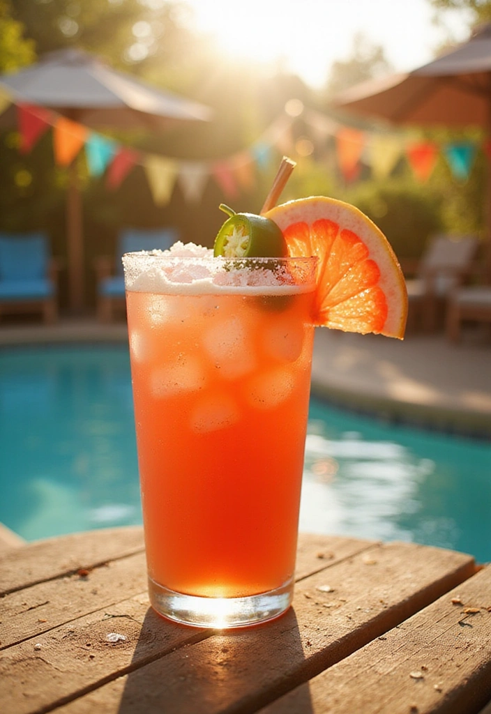 20 Refreshing Poolside Drinks That Will Keep You Cool This Summer! - 9. Spicy Grapefruit Margarita