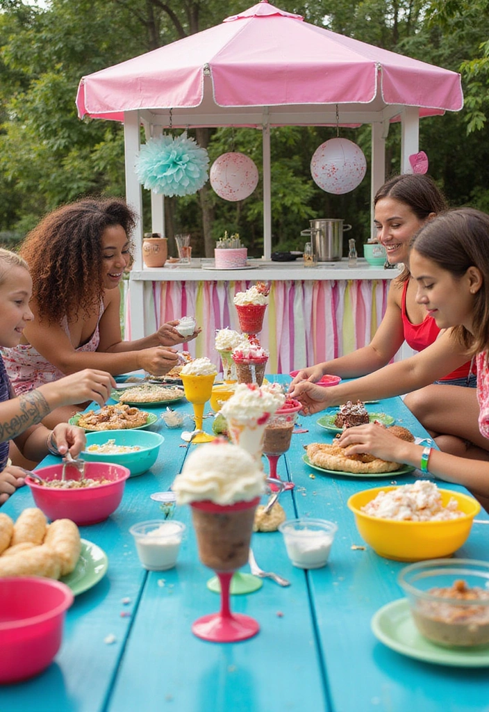 21 Creative Pool Party Themes That Will Blow Your Friends Away! - 14. Ice Cream Social