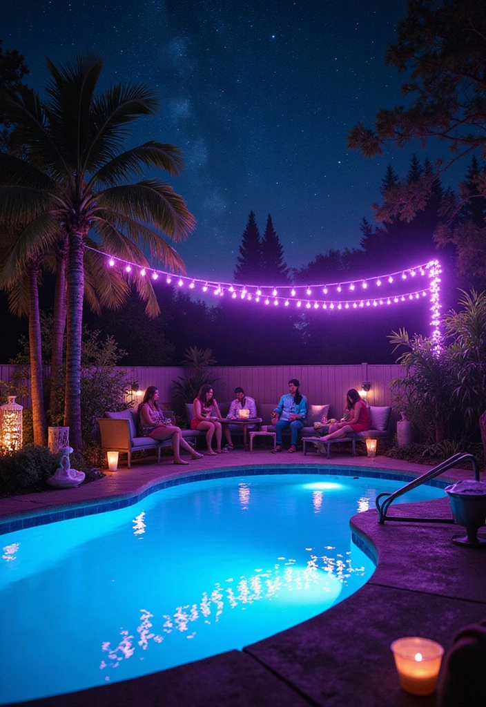 21 Creative Pool Party Themes That Will Blow Your Friends Away! - 15. Glow in the Dark