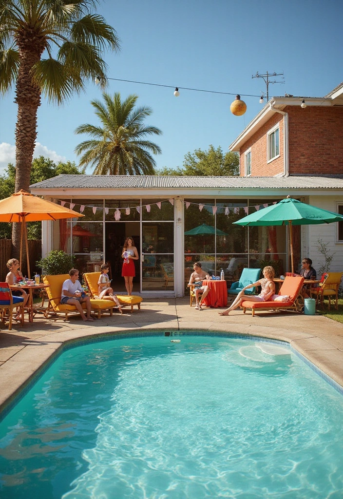 21 Creative Pool Party Themes That Will Blow Your Friends Away! - 20. Retro Pool Party