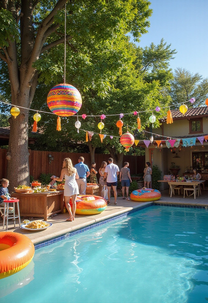 21 Creative Pool Party Themes That Will Blow Your Friends Away! - 4. Fiesta Fun