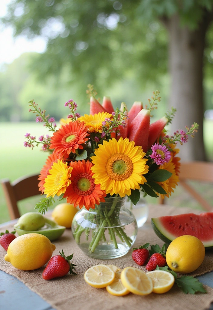 21 Creative Summer Bridal Shower Decoration Ideas (You Won't Believe #11!) - 17. Summer Fruit Centerpieces