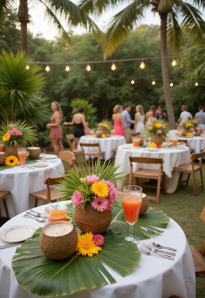 21 Creative Summer Bridal Shower Decoration Ideas (You Won't Believe #11!) - 5. Tropical Paradise