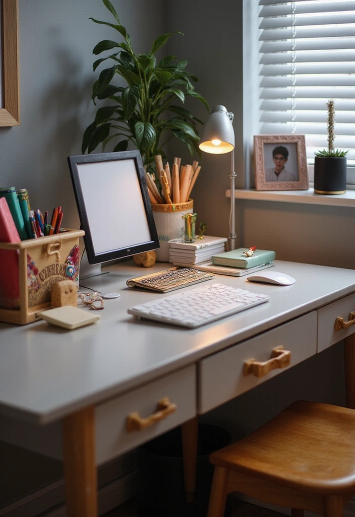 Setting Up the Perfect Dorm Room: Your Ultimate Guide to Style and Function! - 6. Stylish Desk Setup