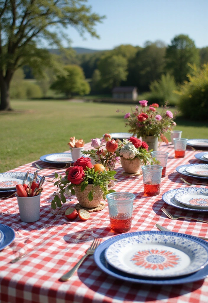 15 Must-Try Picnic Decorating Tips for the Fourth of July (You Won't Believe #11!) - 1. Colorful Table Settings