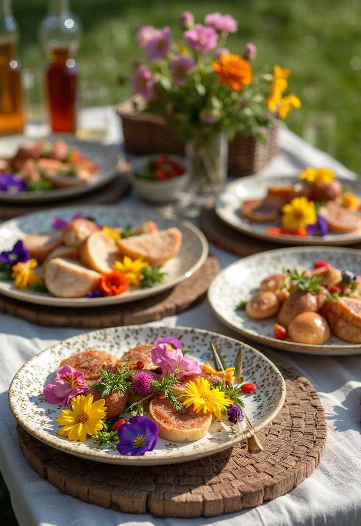 15 Must-Try Picnic Decorating Tips for the Fourth of July (You Won't Believe #11!) - 12. Edible Flower Garnishes