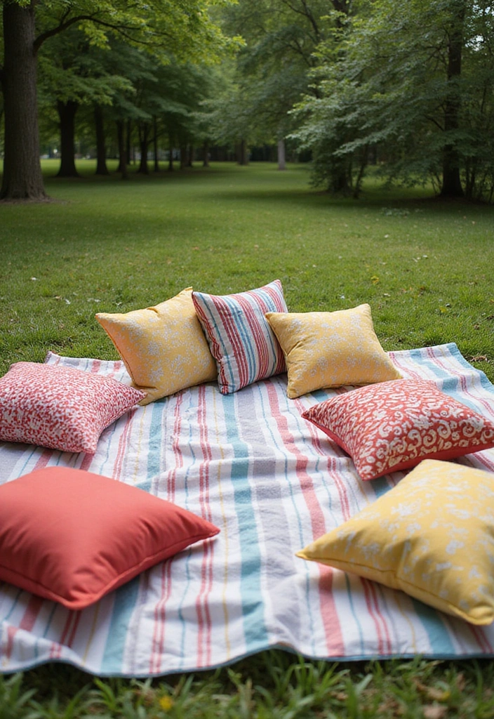 15 Must-Try Picnic Decorating Tips for the Fourth of July (You Won't Believe #11!) - 4. Cozy Throw Pillows