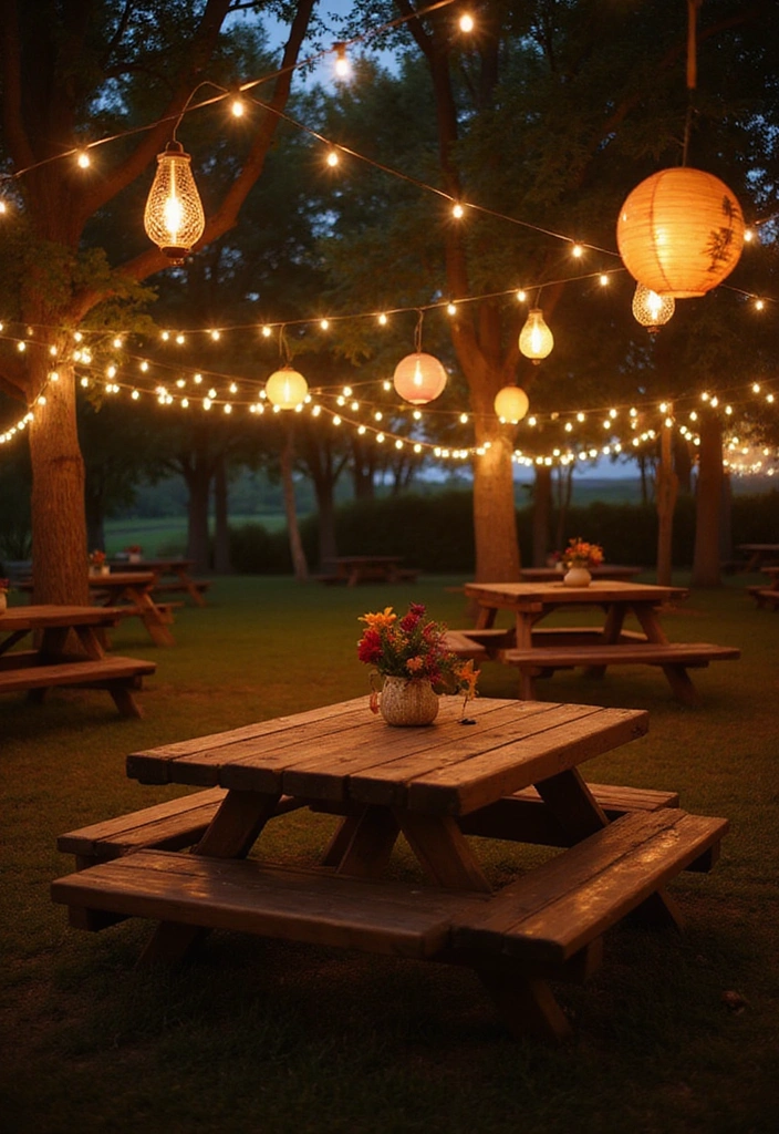 15 Must-Try Picnic Decorating Tips for the Fourth of July (You Won't Believe #11!) - 5. Lanterns and String Lights